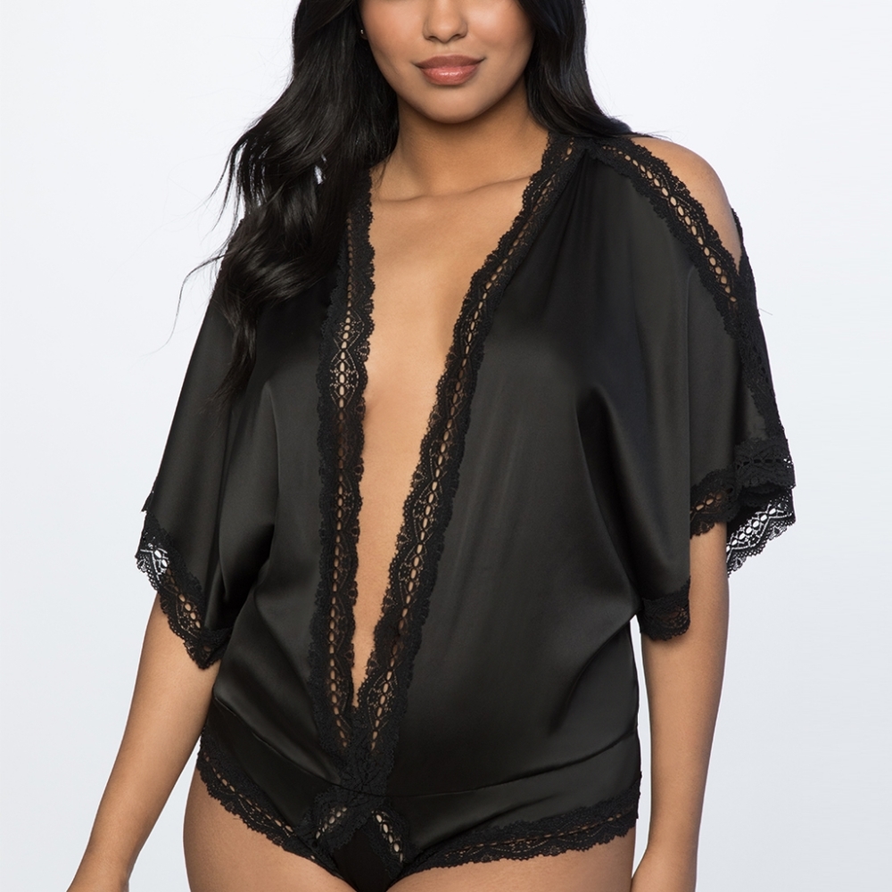 NWT Eloquii Draped Satin Teddy